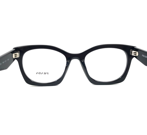 Prada Eyeglasses Frames VPRA05 16K-1O1 Thick Black Square Full Rim 50-20-140 - Picture 8 of 12