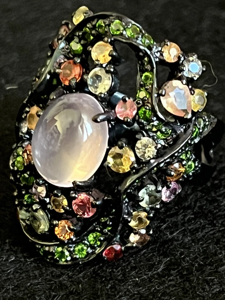 Anello Argento 925 Donna Rodiato Nero - Immagine 2 di 4