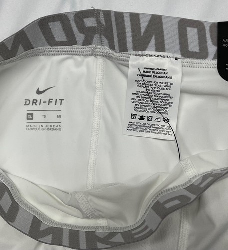 Nike Boys' Pro Dri-Fit Training Tights BV3516-100 WHITE XL - Picture 5 of 12