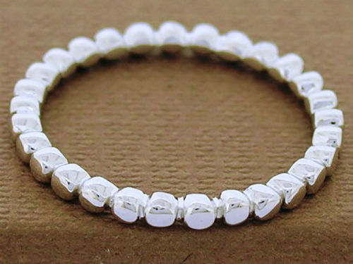 R255 Genuine 10K, 14K or 18K Yellow, White or Rose Gold Stackable Bubbles Ring - Picture 10 of 10