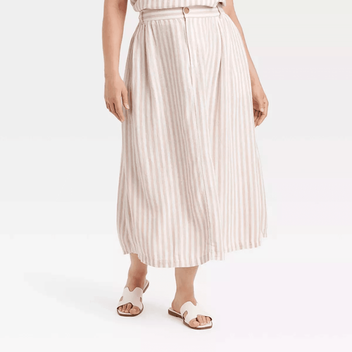 【PEARLY GATES】 Women's Striped Logo Banding Inverted Skirt Genuine PEARLY GATES GOLF Womens Striped Logo Banding
