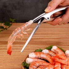 Stainless Steel Prawn Peeler Shrimp Deveiner Peel Device Creative Kitchen Tool