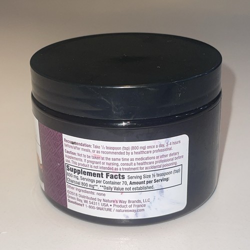 Natures Way Premium Herbal Charcoal Powder Dietary Supplement 1.9 Oz - Picture 2 of 3