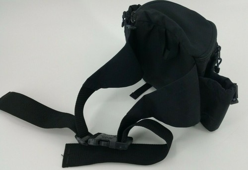 Vtg Fanny Pack Lumbar Bag Outdoor Products USA Waist Belt Large Pockets Black - Picture 12 of 12