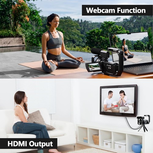 5K Video Camera Camcorder 56MP YouTube Camera WiFi Touchscreen Vlogging Recorder - Picture 7 of 9