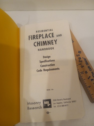 Residential Fireplace and Chimney Handbook 1970 - Masonry Research - Picture 3 of 10