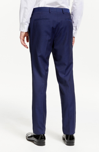 John Lewis Mens Jacquard Weave Slim Fit Dress Suit Trouser Blue 30'W 34'L - Picture 6 of 12