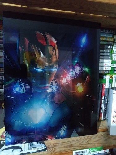 Medium Sized Custom Made Iron Man Metal Poster Print - Picture 3 of 4