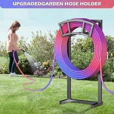 Garden Hose Holder Freestanding Heavy Duty Hose Stand with 4 Spikes Holds 150ft
