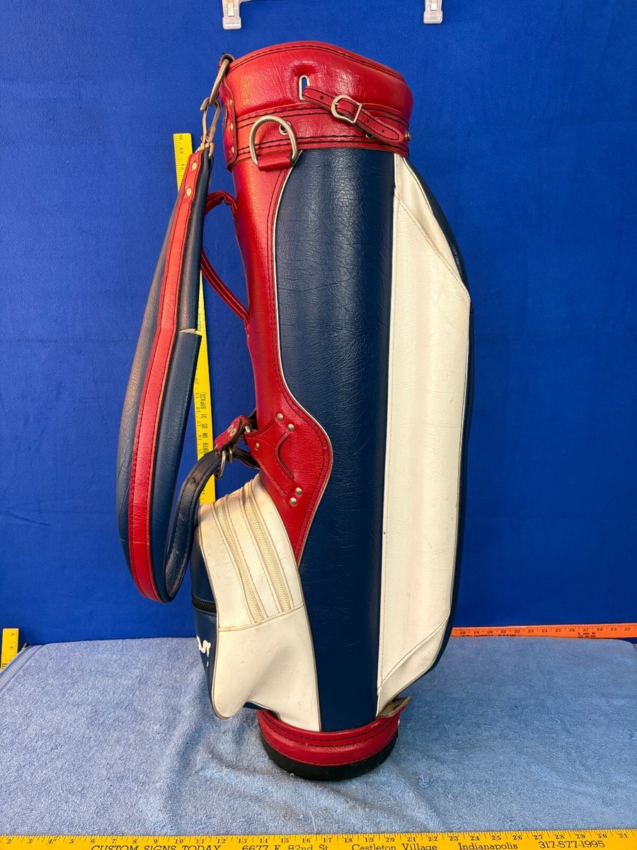 Ben Hogan ゴルフバッグ・キャディバッグ 青白赤 Ben Hogan ゴルフバッグ・キャディバッグ 青白赤 Large Vintage