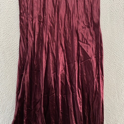 Vintage Paquette Too Maxi Dress Womens 16 Whimsigoth Oxblood Silky Glam Y2K - Picture 3 of 12