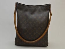 Louis Vuitton LV Shoulder Hand Bag Looping MM Brown Monogram M51146 Japan