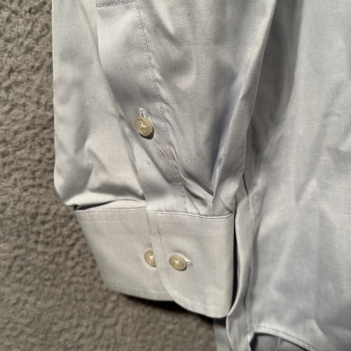 Club Room Iron-Free Cotton Dress Shirt Men's 34/35 100% Cotton Blue - Picture 3 of 7