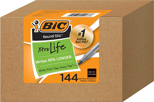 Penna a sfera Stic rotonda 144Ct, nera 1,0Mm punta media, Xtra Life - Foto 12 di 12