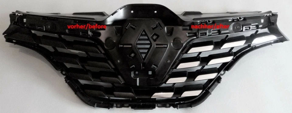 Lámina óptica cromada se adapta a la parrilla del radiador Renault Kadjar hasta 2018 - Imagen 4 de 4