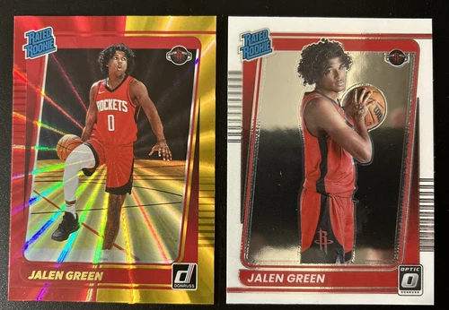 Jalen Green 2021 Donruss Rated Rookie Holo Red Gold Laser Tmall Asia SP + Optic