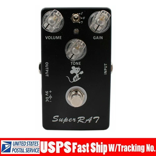 Mosky Distortion Guitar Effect Pedal Classic/Turbo Rat Boost LM308 LED Indicator