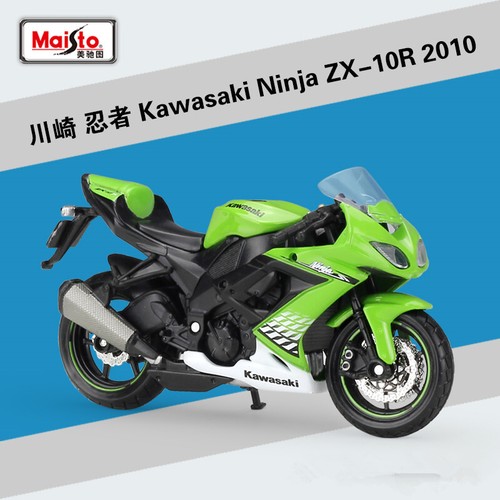 Maisto 1:18 Kawasaki Ninja ZX-10R Motorcycle Bike Model New in Box - Picture 1 of 6