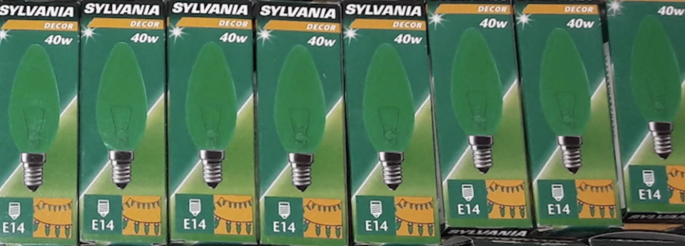 1 bulbo esfera oliveira verde Sylvania 40W E14 decoração de Natal - Imagem 3 de 3