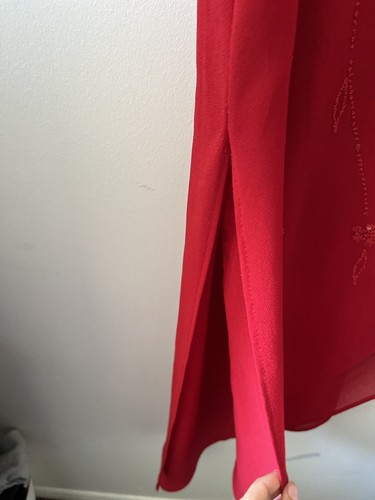 Vintage Dollar Red Formal/Prom Sequin Slit Asymmetrical Dress - Foto 8 di 17