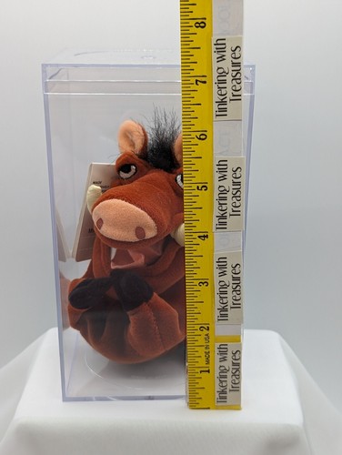 Disney Store Pumba Warthog Pig Mini Bean Bag Plush Toy The Lion King 8" W/Case - Picture 13 of 13