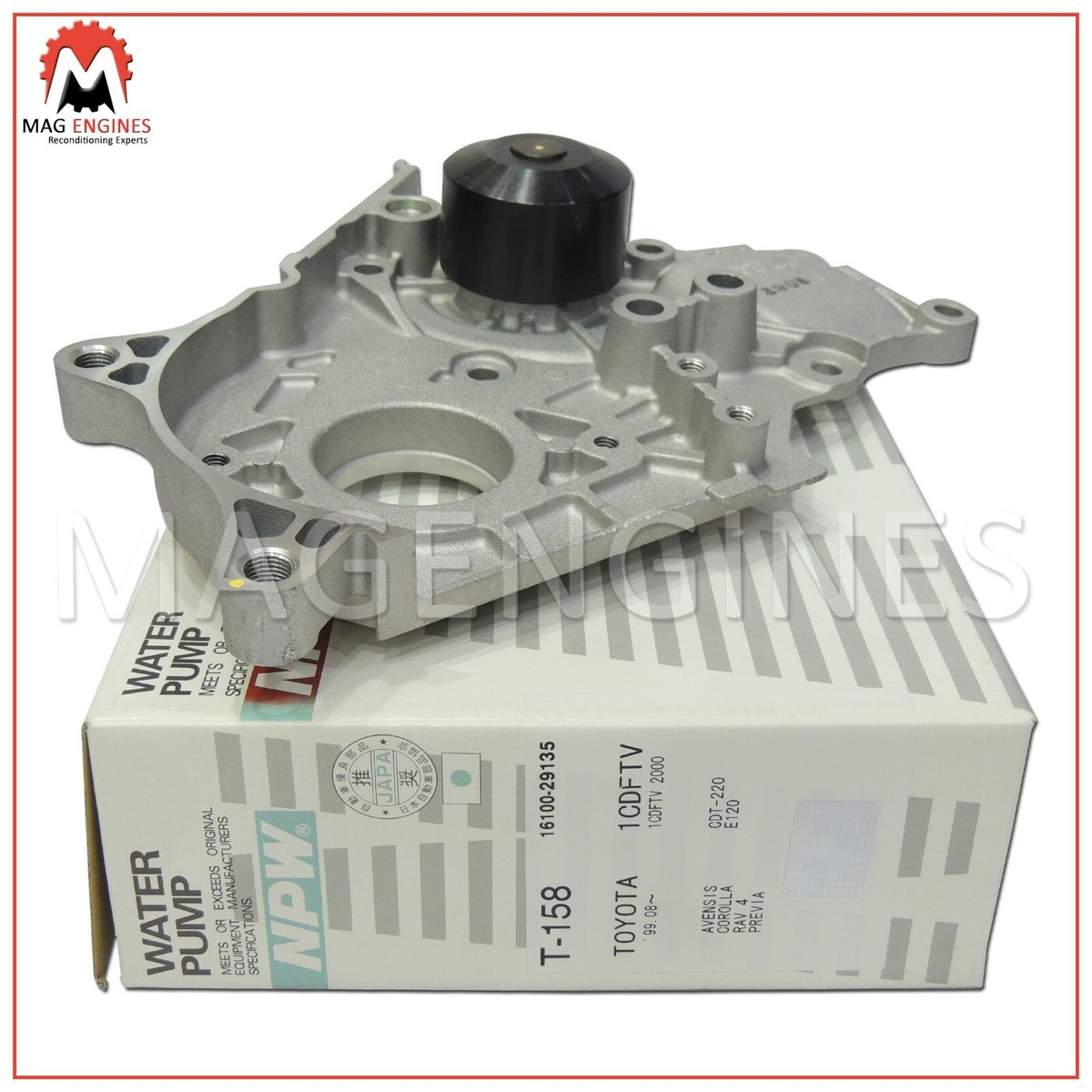 16100-29135 WATER PUMP TOYOTA 1CD-FTV D-4D FOR AVENSIS