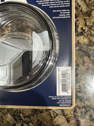 Yeti Rambler Stronghold tapa negra/transparente (solo se adapta a taza de viaje Rambler 30 oz) NUEVO - Imagen 10 de 11
