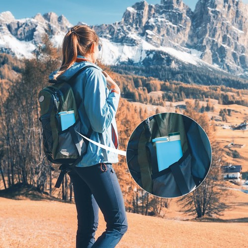 Collapsible Water Bottle Portable Food Grade Silicone Foldable Travel Reusable L - Picture 6 of 6