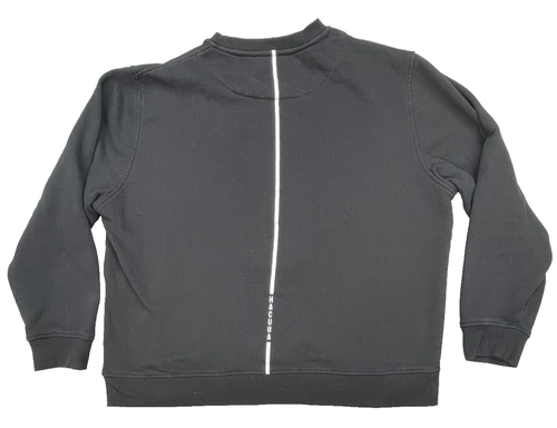 Haculla Sweatshirt Herren XL schwarz Weird Face Fuzzy Textur Urban Streetwear - Bild 12 von 17