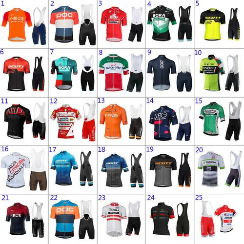 Mens Cycling Jersey and Bib Short Set Cycling Jersey Short Sleeve Cycling Shorts - Afbeelding 1 van 74