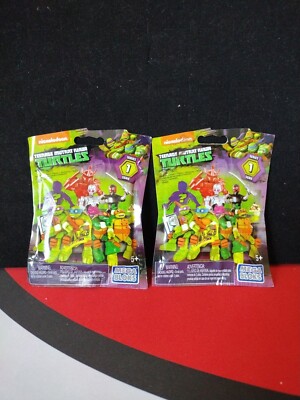 Teenage Mutant Ninja Turtles Mega Bloks Series 1 Blind Bags Lot Of 2 Bags - NEW