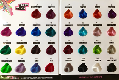 Crazy Colour Semi Permanent Hair Dye 100ml All Colours Available