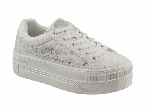 Buffalo Schuhe Paired Bloom weiß Damen Plateau Sneaker Textil Vegan - Bild 2 von 12