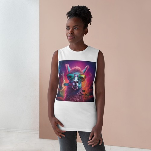 Trippy LLama Stoner Motif - Funny Llama Tank - Bad Llama Logo - Picture 5 of 13