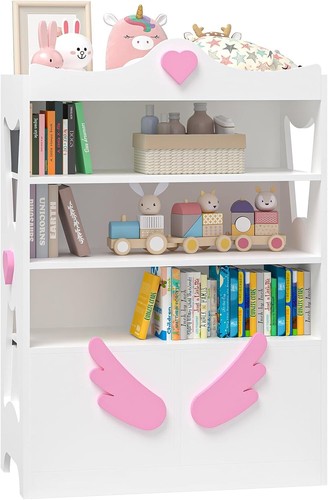 Kids Bookcase 4-Tier Toy Storage Toy Storage Cabinet Display Stand for Bedroom - Picture 4 of 7