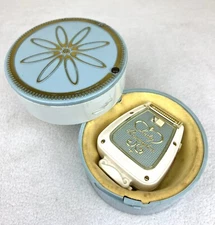 Vintage Blue Lady Remington Electric Shaver w/ Case, Cord, Brush, Stick Working