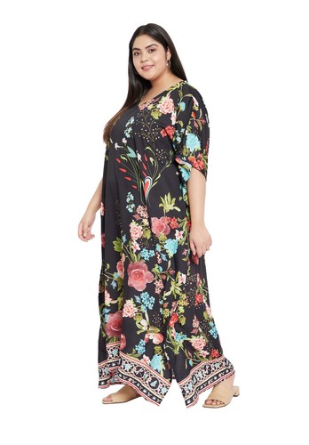 Women Plus Size Kaftan Boho Maxi Dress Night Gown Women's Sleeve Vintage Caftan - Picture 764 of 792