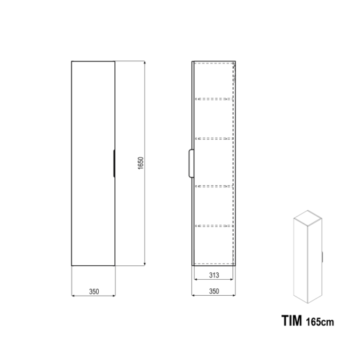 Badmöbel Set Badezimmermöbel Unterschrank montiert 80cm Keramik Waschbecken TIM - Bild 7 von 41