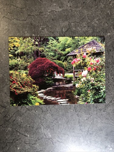 The Butchart Gardens Victoria B.C. Canada Japanese Garden Pond Postcard Unposted