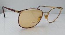 Vintage Luxottica 438 Brown Gold Oval Metal Sunglasses Italy FRAMES ONLY