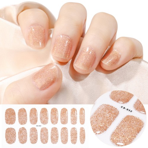 Gel Nail Sticker UV Lamp Semi-Cured Full Cover Wraps DIY Manicure French Patch - Picture 14 of 22