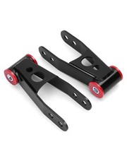 2" Rear Drop Shackles for 1999-2019 Silverado 1500, Dynofit 1"-2" Lowering Sh...