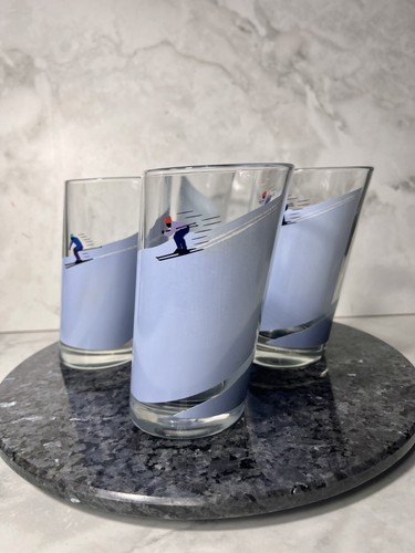 ITALIANO Juego de 4 Gafas Highball Inclinadas de Calidad Esquí Pistas Alpinas - Imagen 10 de 10