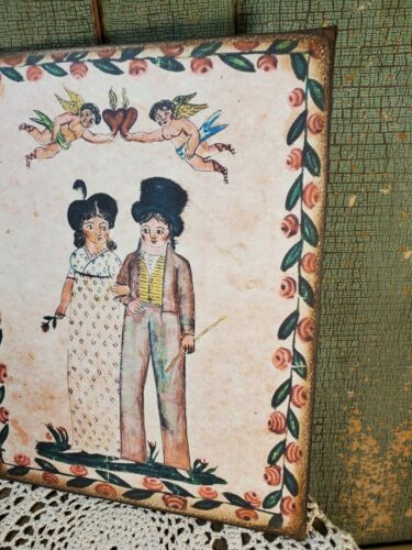DE COLECCIÓN PRIMITIVA FRACTURA ARTE POPULAR ESTILO COLONIAL VALENTÍN PAREJA SIGNO CUPIDO - Imagen 2 de 9