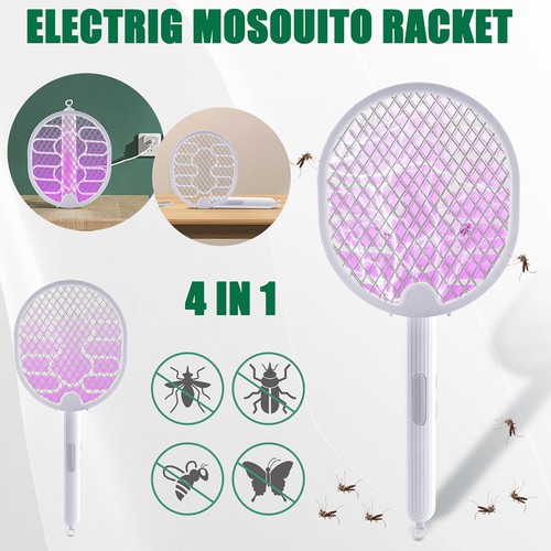 Rechargeable Electric Mosquito Fly Swatter Instant Zapper Insect Killer Racket - Picture 23 of 119