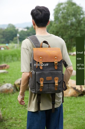 Canvas DSLR Camera Backpack Bag Rucksack For 15'' Laptop Canon Nikon Sony Drone - Picture 24 of 33