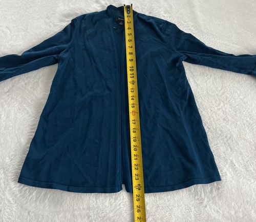 Alfani Teal Tie Bell Sleeve Cardigan Sweater Sz PP Open Front 79606P MSRP $59.50 - Picture 9 of 11