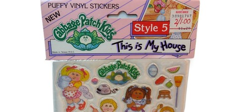 Pegatinas de colección 1984 Cabbage Patch niños vinilo hinchado estilo 5 This Is My House Baking - Imagen 6 de 9