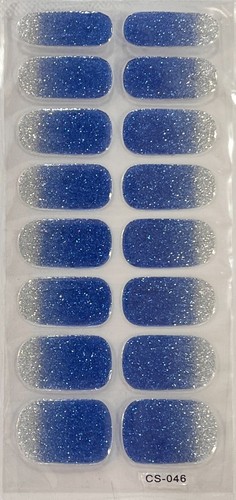 16 Nails Gel Nail Wrap Strips Long Lasting Full Nail Wrap 24 colors - Picture 41 of 48