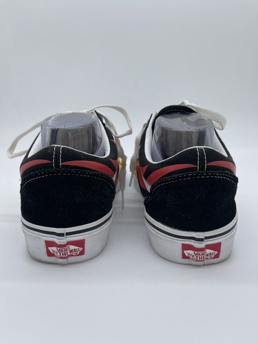 Vans Old Skool Flame-Black/Orange Classic Skate Shoe Sneakers -Mens Size 10 - Picture 4 of 10
